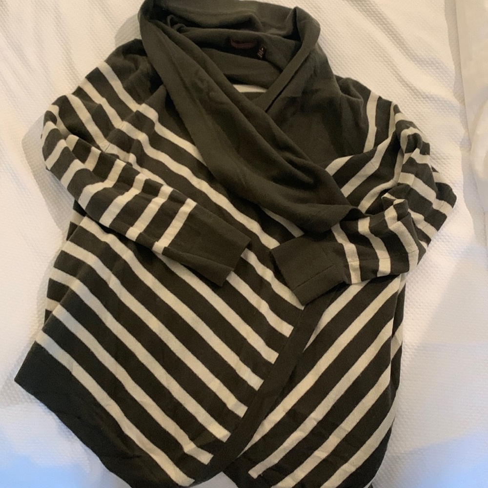 525 America Army/ White Cashmere striped cardigan